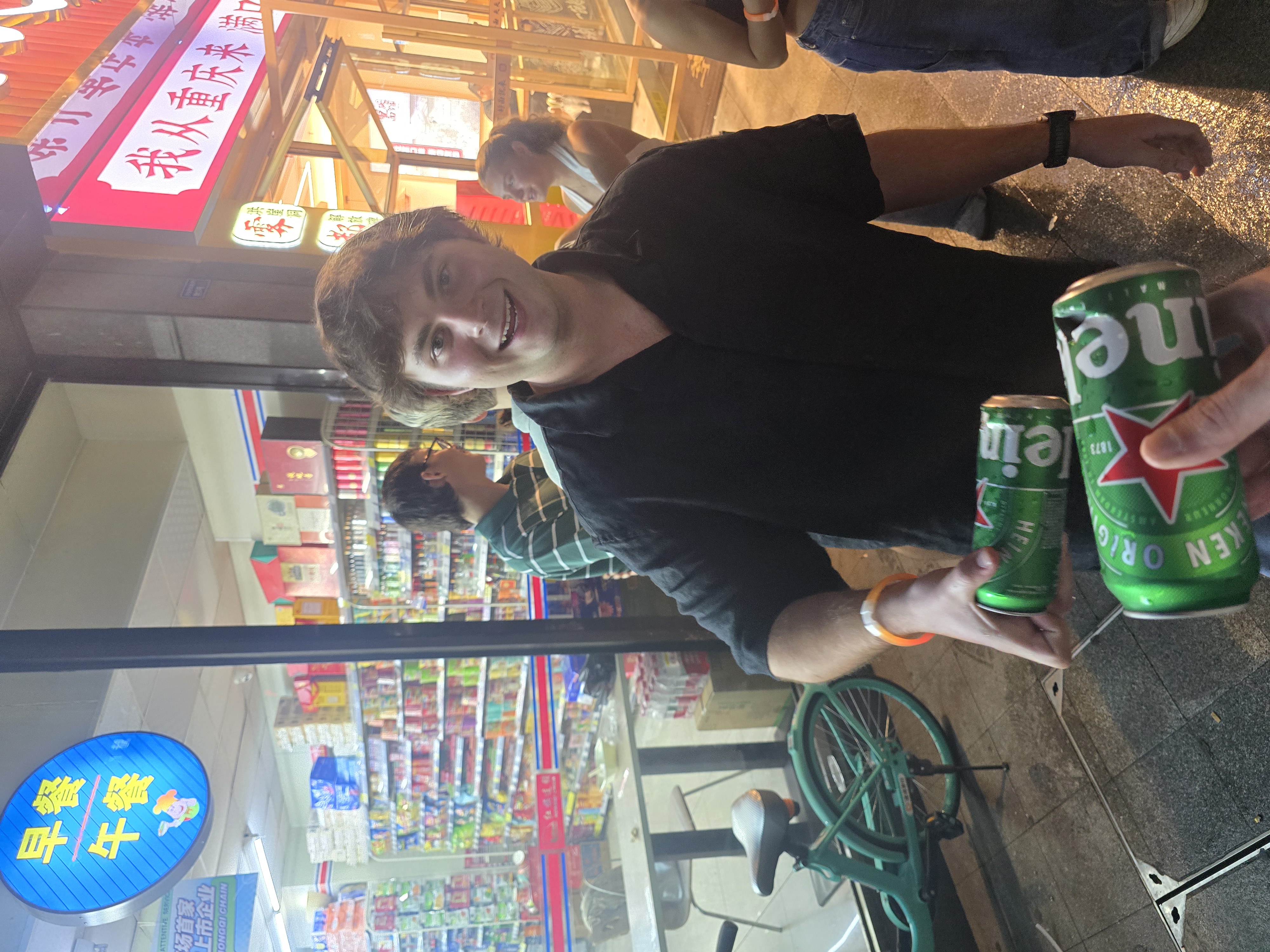 Shotguning a beer with an American in China, one way to improve the diplomatic relationship between our countries.